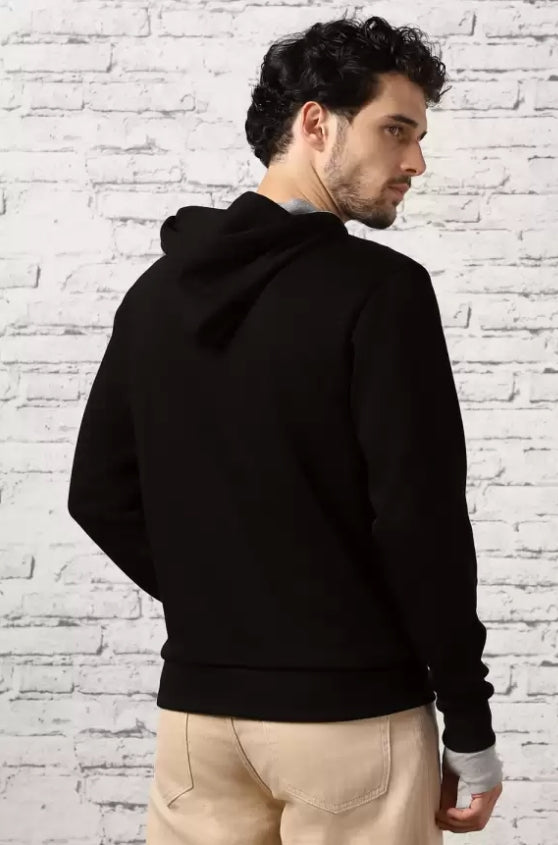 Mens full sleeve solid hoodie sweatshirt