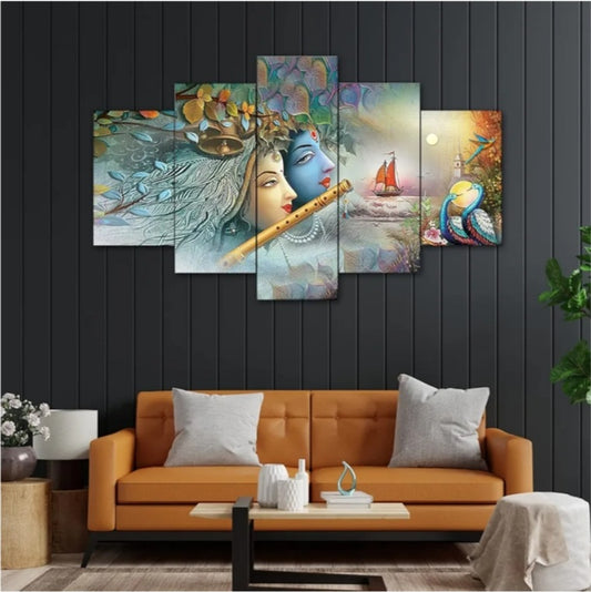 perpetual Paintings for Wall Decoration - Set of 5,3d Scenery Wall Painting for Living Room Large Size with Frames for Wall Decor and Home Decoration, Hotel, Office (75 CM X 43 CM) KM