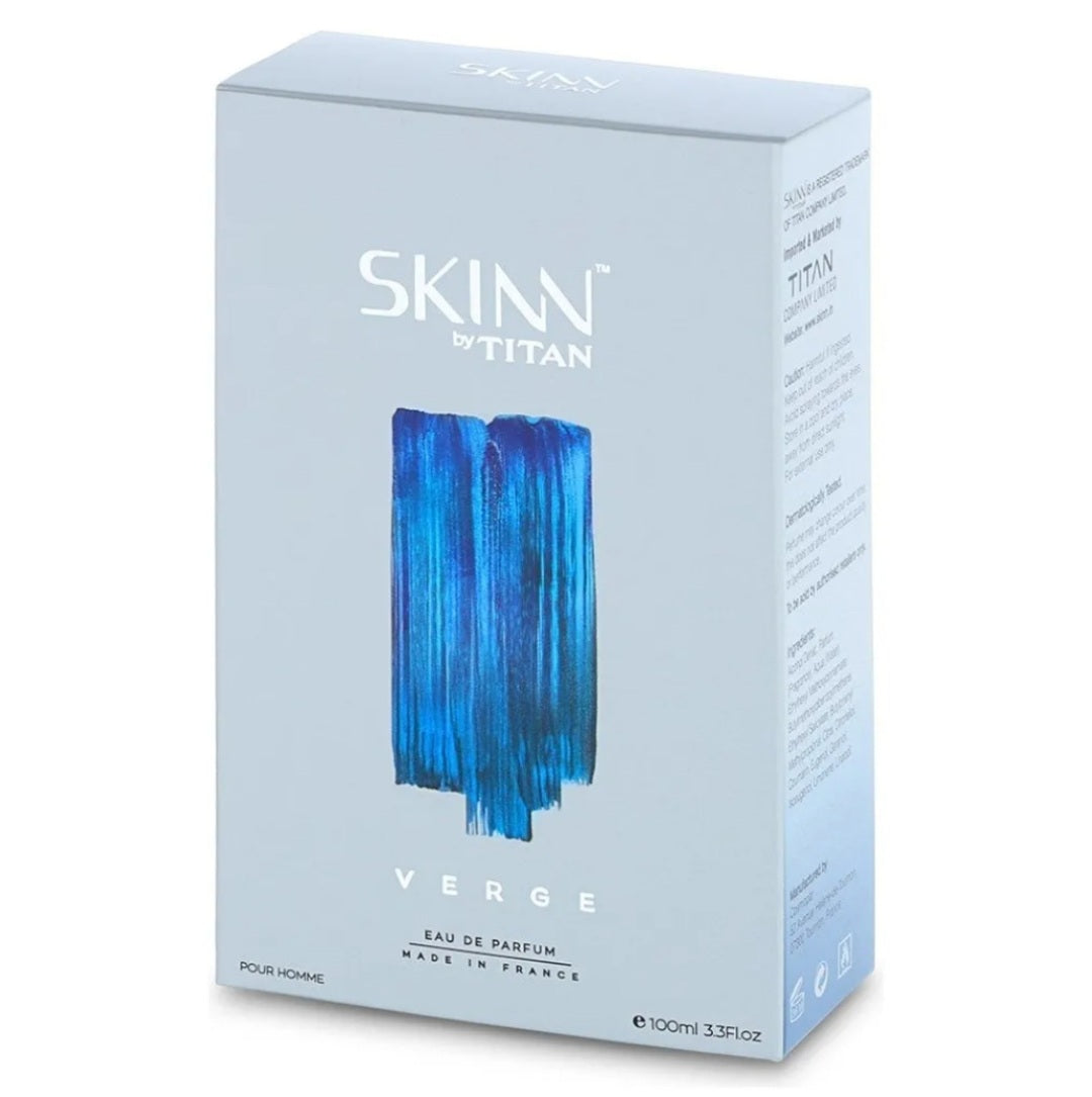 Skinn by Titan, Verge Long Lasting EDP for Men - 100 mL | Perfume for Men | Eau De Parfum for Men | Men's cologne | For Daily Use | Premium Fragrance | Grooming Essentials