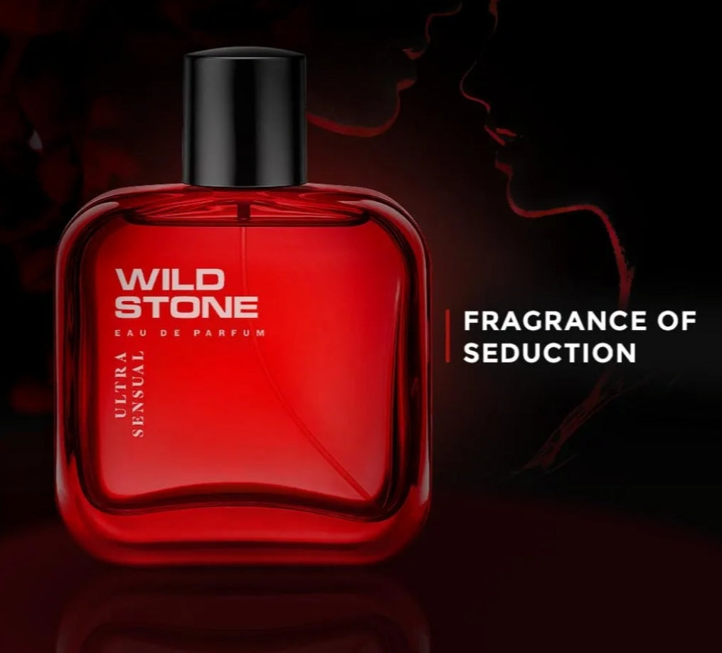 Wild Stone Ultra Sensual Long Lasting Perfume for Men, 100ml, A Sensory Treat for Casual Encounters, Aromatic Blend of Masculine Fragrances