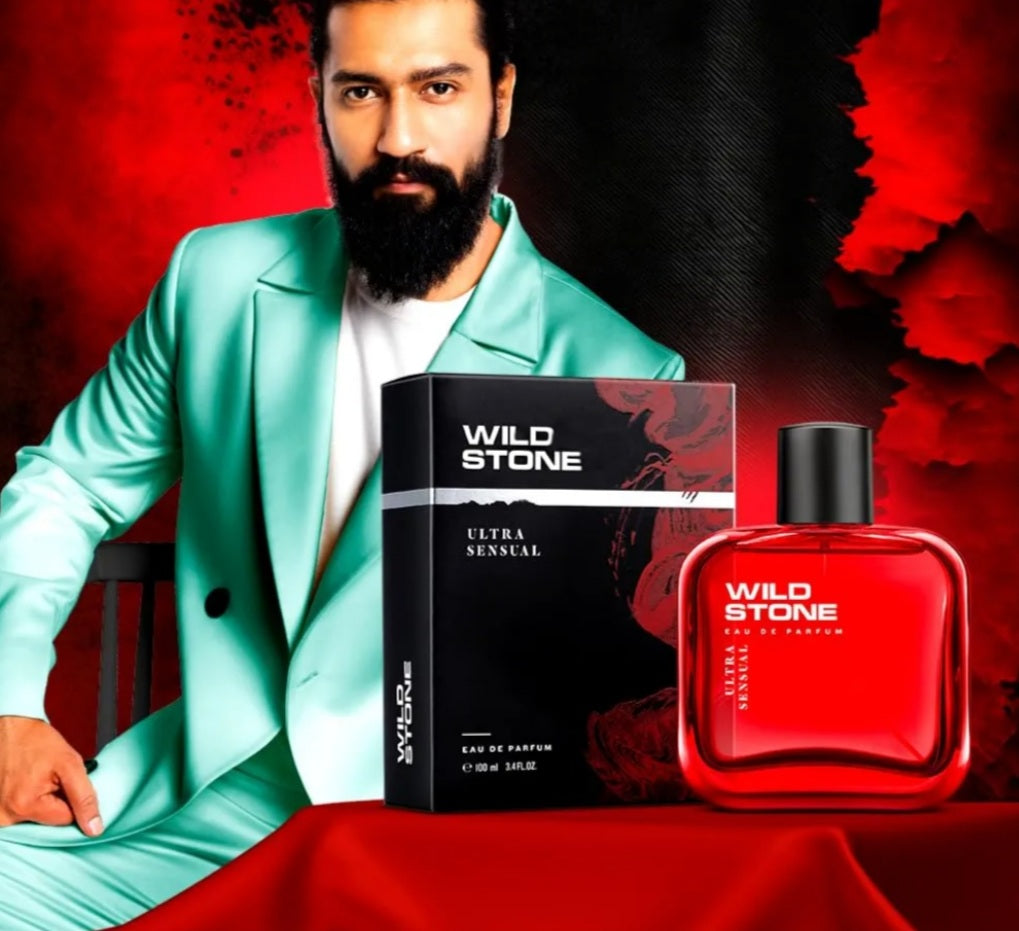 Wild Stone Ultra Sensual Long Lasting Perfume for Men, 100ml, A Sensory Treat for Casual Encounters, Aromatic Blend of Masculine Fragrances